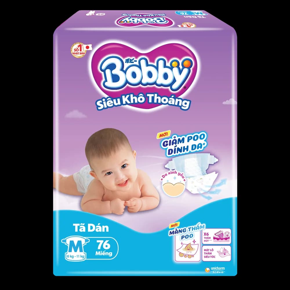 Bỉm Bobby Size M